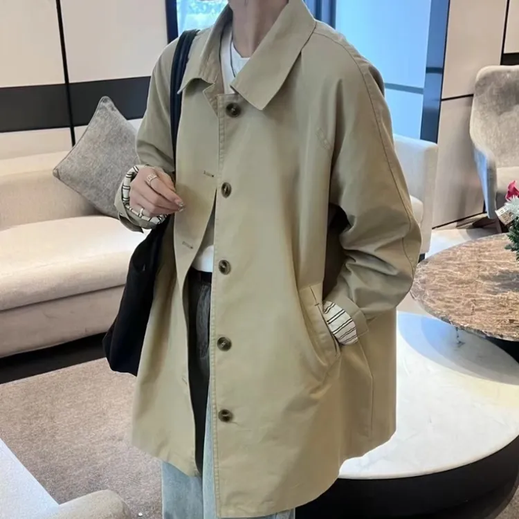 徐大可家正品网红爆款高端气质风衣外套复古日系春秋风衣外套女