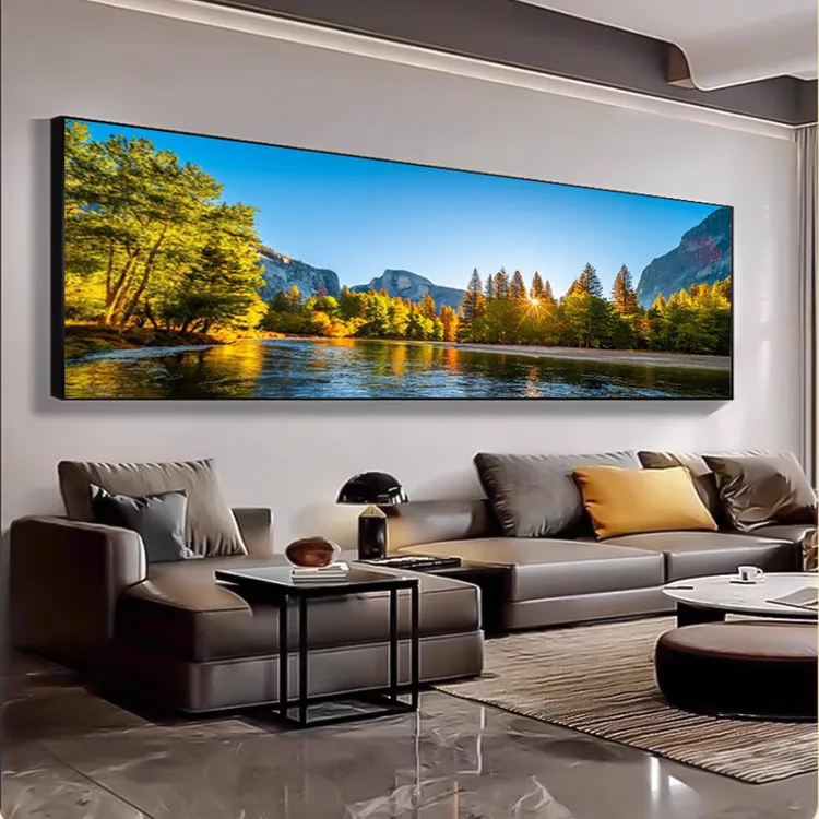 阳光客厅装饰画沙发轻奢唯美风景客厅玄关挂画客厅餐厅沙发背景墙
