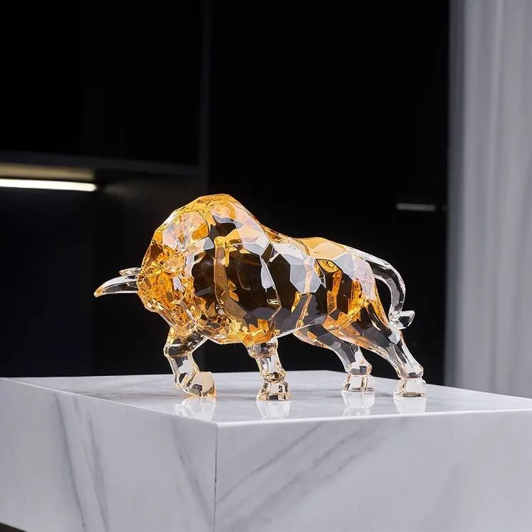 牛摆件招财牛气冲天轻奢高档办公桌装饰品家居饰品客厅电视柜酒柜