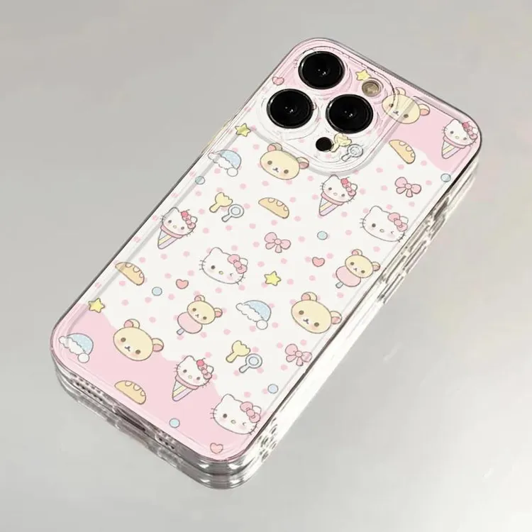 KT猫轻松熊适用iPhone16手机壳华为VIVO小米透明OPPO防摔荣耀一加