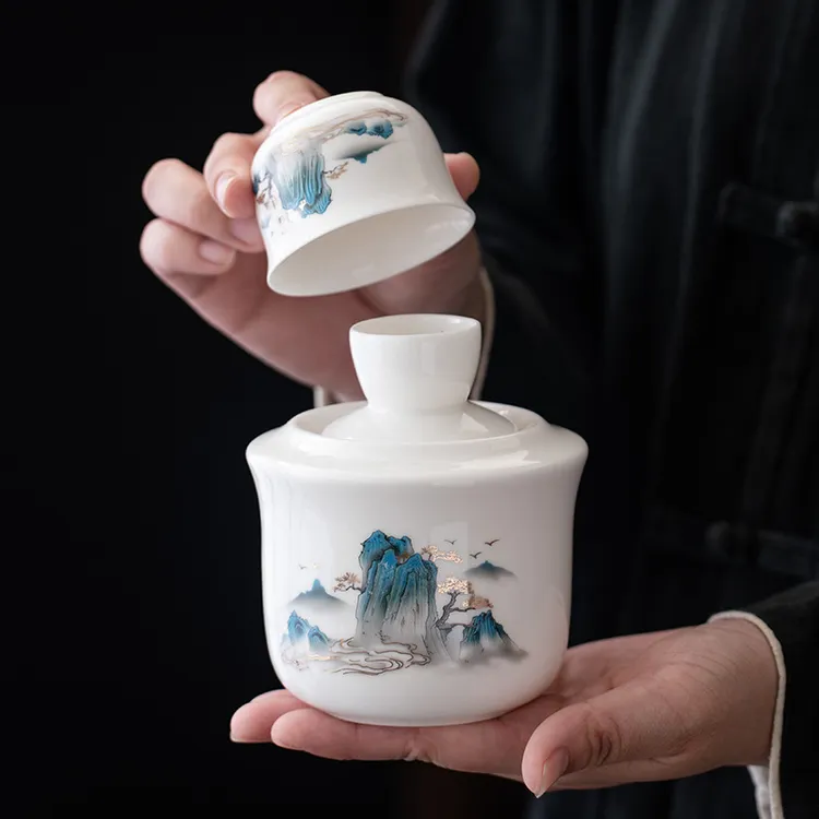 陶瓷酒具套装温酒器二两白酒黄酒温酒壶家用中式烫酒器酒杯礼品装