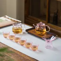 璃享梅花小壶盖碗公杯茶漏轻奢手工耐热功夫茶具创意茶道器具
