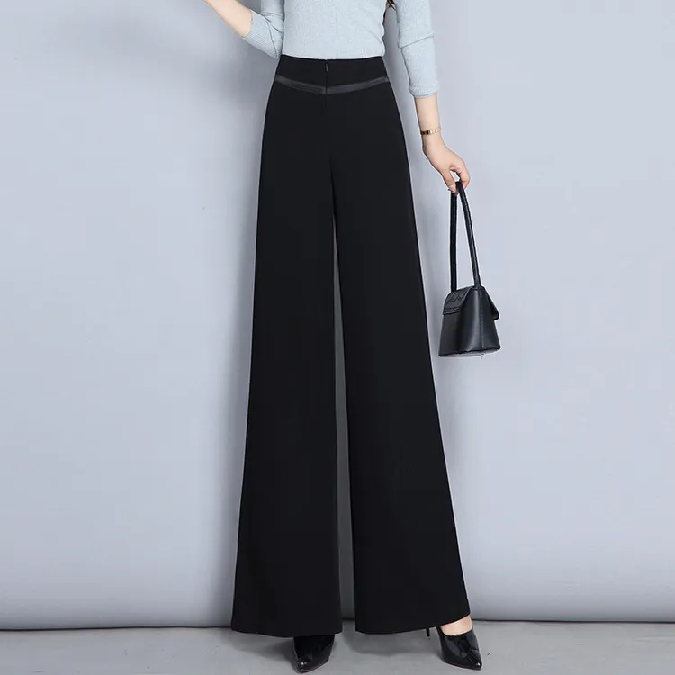 2025年秋季新款时尚阔腿裤长裤子通勤高腰直筒裤舞裤休闲裤女女士