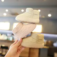 Sportmern女宝宝雪地靴加绒加厚冬季婴儿鞋子防滑防水男小童棉鞋