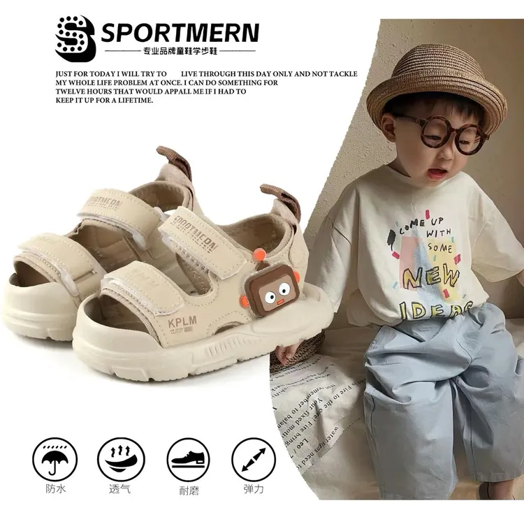 Sportmern儿童凉鞋夏季休闲时尚婴幼儿园轻便小童宝宝公主鞋防滑