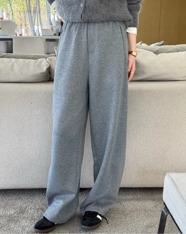 【过冬裤】MEGANLE 柔软亲肤三色简约显瘦香蕉奶奶休闲裤 2024604