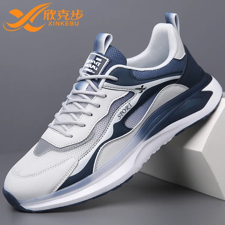 欣克步男鞋2024夏季网面透气网鞋休闲百搭运动鞋软底时尚跑步鞋