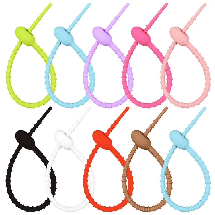 卡通多色软硅胶钥匙圈环创意DIY钥匙挂绳配件糖果色多功能收纳线
