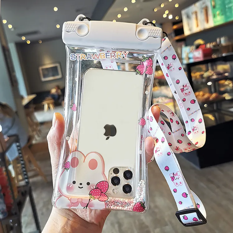 精美手机防水袋时尚游泳潜水套户外漂流温泉可斜挎挂绳便携通用