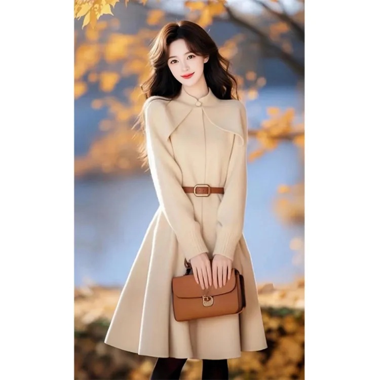 法式绝美小众收腰长裙气质女款爆款2025新款出游服装女