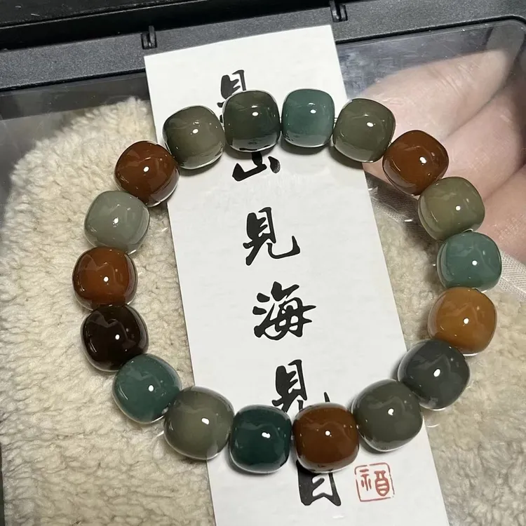 正品白玉菩提手串真品女学生绕指柔菩提子文玩菩提根单圈佛珠手串