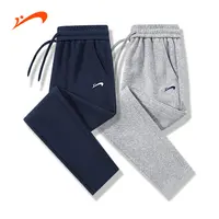 【加绒可选】贵人鸟秋季男女运动百搭纯色卫裤修身时尚简约直筒长裤