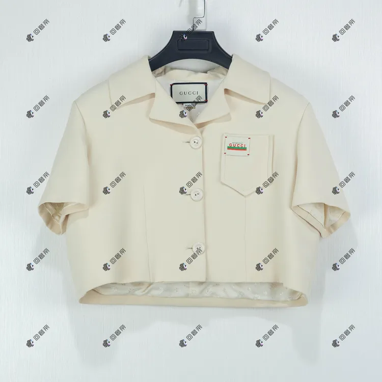回奢帝/Gucci/古驰/羊毛真丝西装/短袖/女/40码/全新带吊/13900