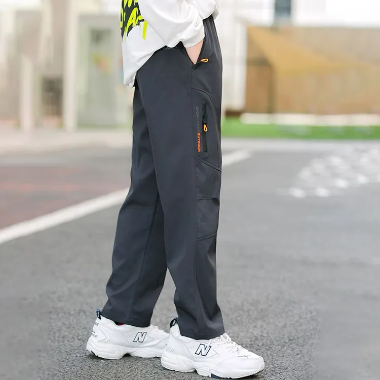 巴拉扣扣男童冲锋裤春秋款儿童户外裤子2025防水防风登山休闲裤