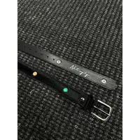 NOT UGLY 24ss宝石马毛真皮烫银做旧搭扣腰带皮带 gemstone belt
