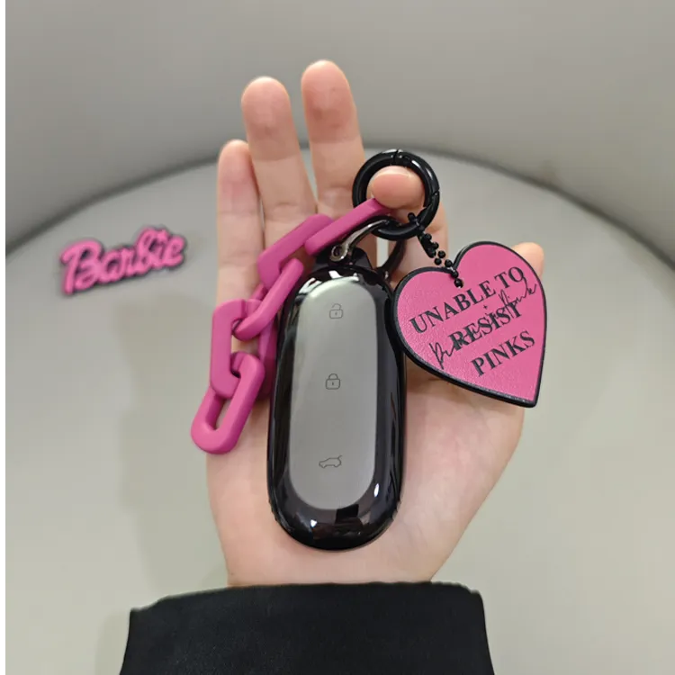 理想车钥匙套l6pro高级24款l7max壳L9扣mega女生l8Ultra粉色爱心