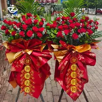 新款开业花篮包装纸大红色花艺包装纸开业花架包装材料花店用品