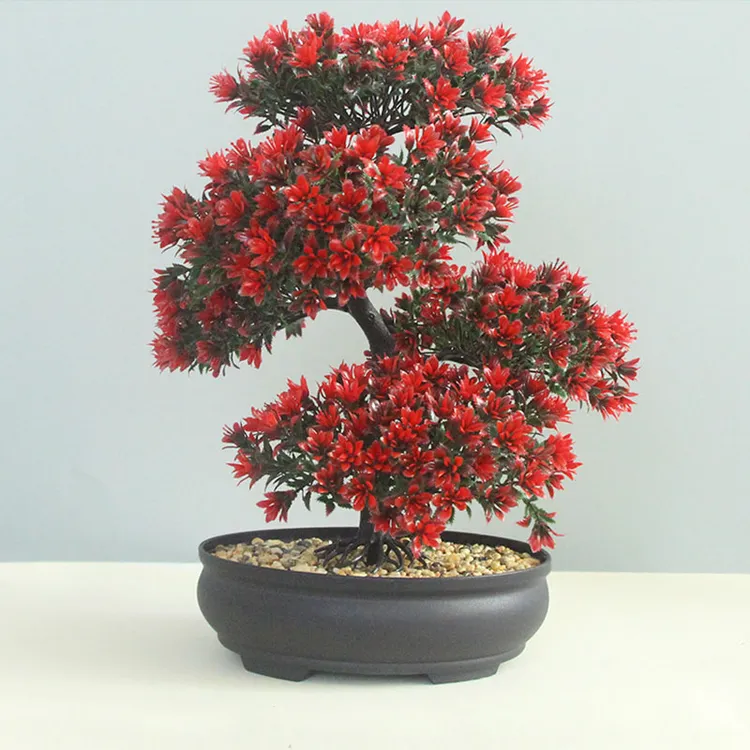 仿真绿植摆件客厅迎客松假树植物塑料盆栽手工造景装饰盆景逼真