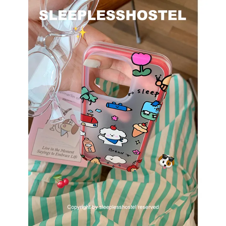 失眠招待所 小狗周末韩国ins风imd二合一可爱适用苹果17手机壳16