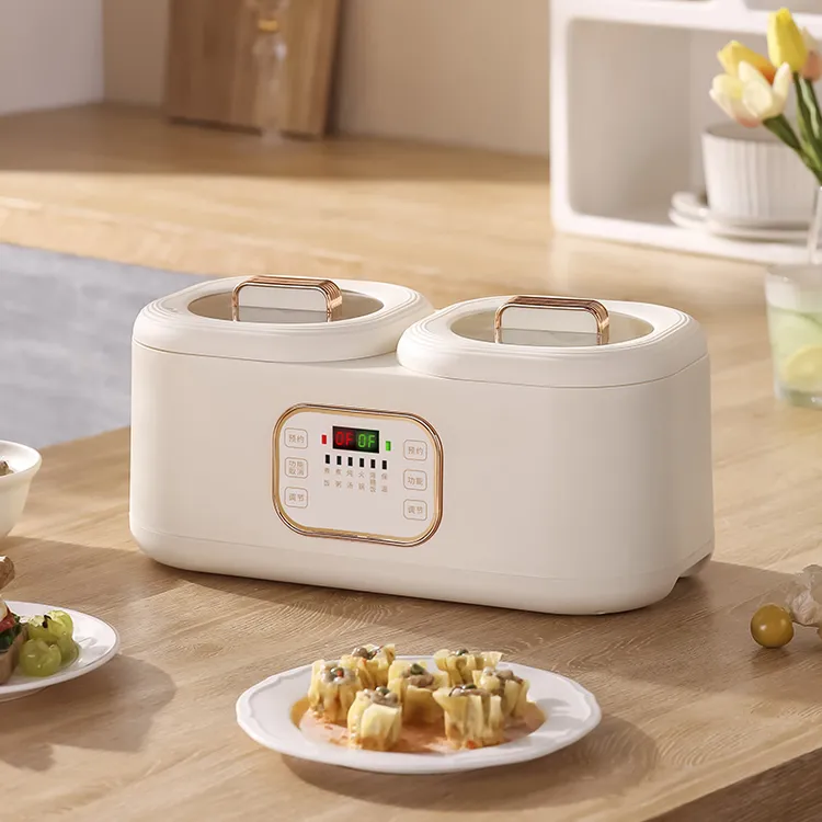 子诺白晶双胆锅蒸煮煲白胆煮饭锅家用电饭煲多功能煲汤电饭煲08