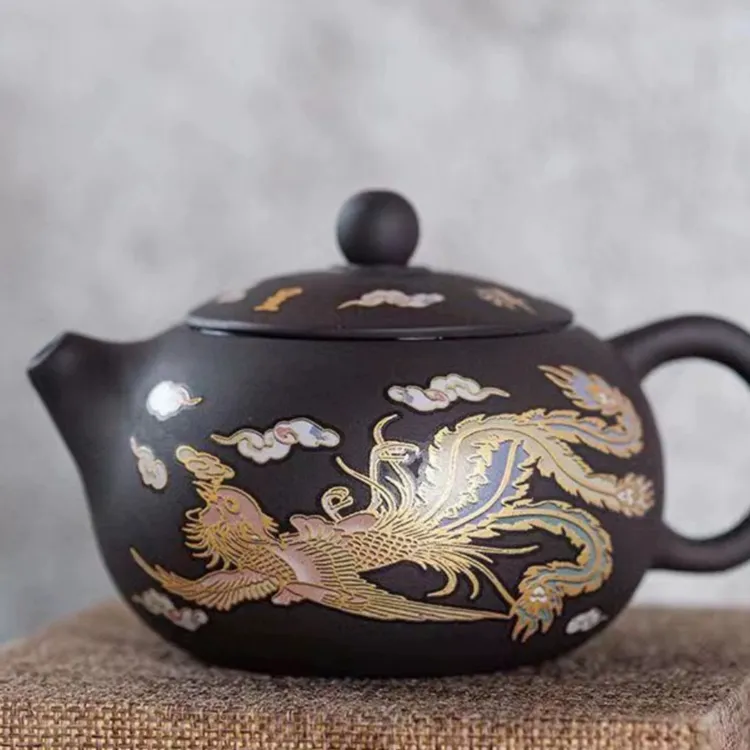中式遇热变色紫砂凤鸣西施茶壶功夫茶具家用冲茶泡茶器龙壶不烫手