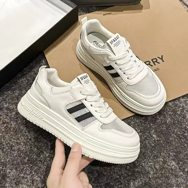 小白鞋女2024春夏季网面新款潮流时尚百搭高颜值ins运动休闲鞋子