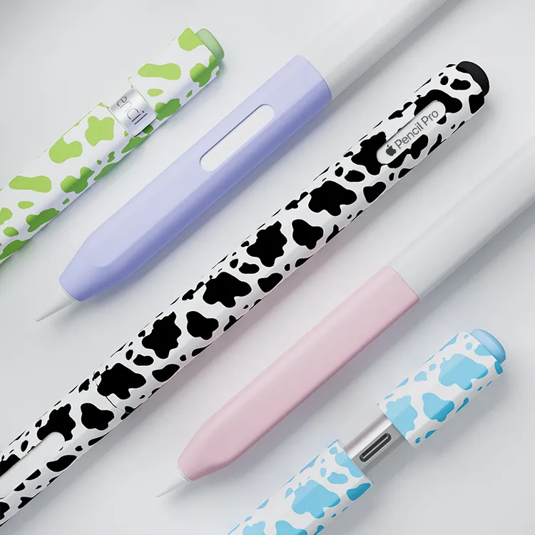 歌丽亚分段笔套适用苹果Apple Pencil防摔防滑笔握果冻牛奶纹系列