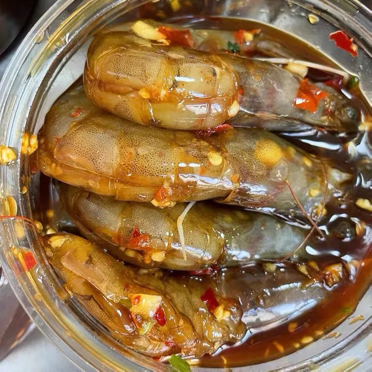 甜辣虾一桶，甜辣蟹块一桶（一桶一斤）