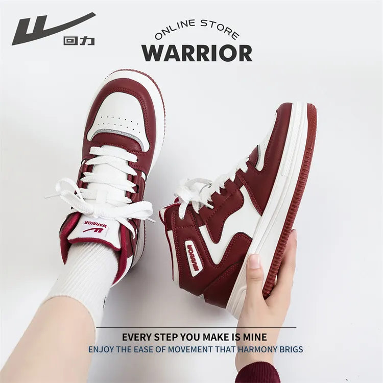 回力高帮板鞋女鞋2025秋冬情侣时尚透气百搭潮流休闲运动鞋高帮鞋