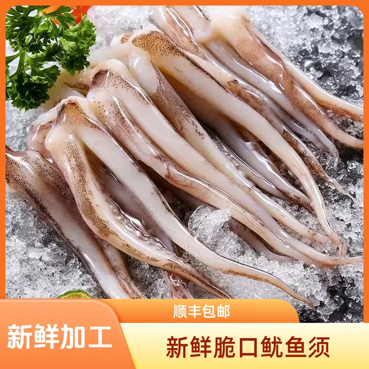 新鲜脆口鱿鱼须速冻海鲜 味道鲜美免处理每包净重400g 顺丰包邮