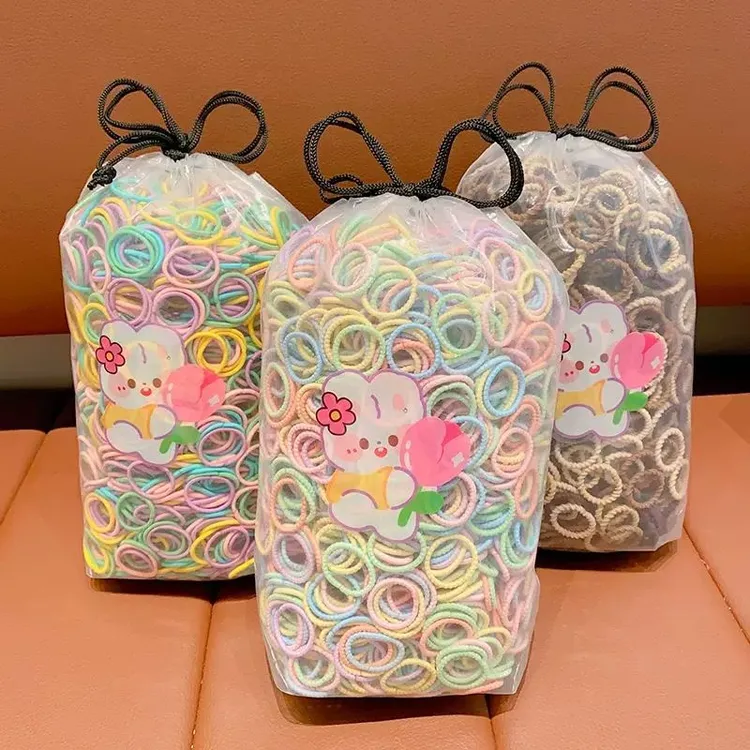 发圈儿童彩虹发圈不伤发橡皮筋宝宝扎头发小女孩拇指发绳高弹力