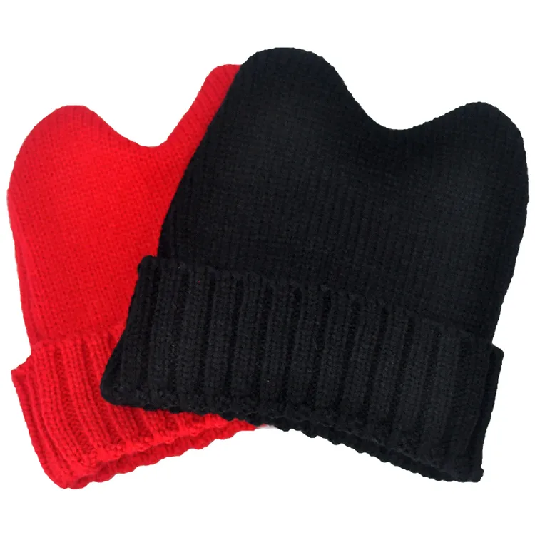 冉玫 毛线帽男女款冬季包头保暖针织帽子加厚防寒护耳时尚百搭帽