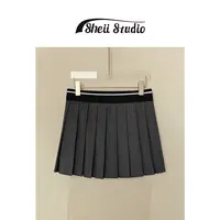 【年终钜惠】阿miu家丨原厂梳织面料丨臀胯修饰百褶裙 M3219005