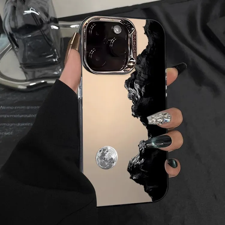 山峰风景适用苹果15promax手机壳女小众iphone14plus个性13promax