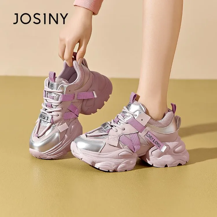 卓诗尼系带老爹鞋2025年夏季新款运动时尚爆款拼接色款老爹鞋子女