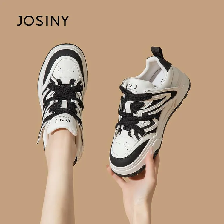 卓诗尼熊猫鞋女2025夏新款舒适厚底增高休闲鞋小众百搭学生运动鞋