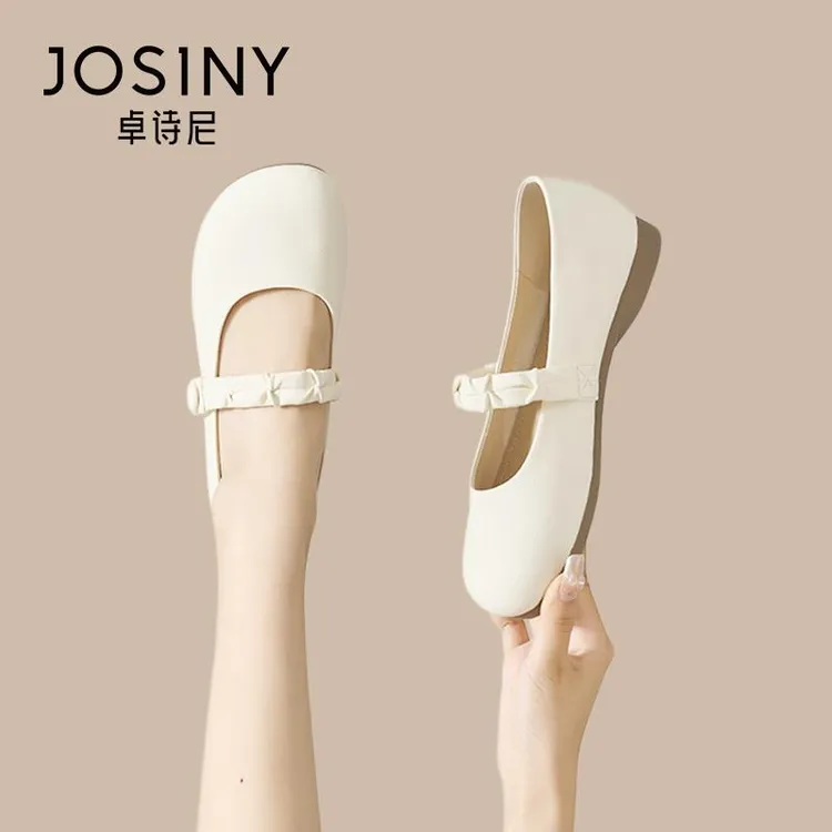 卓诗尼软底玛丽珍鞋女2025年新款夏季配裙子浅口法式温柔平底单鞋