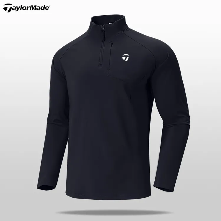 Taylormade泰勒梅男士立领长袖上衣冬季加绒保暖透气高尔夫运动衣