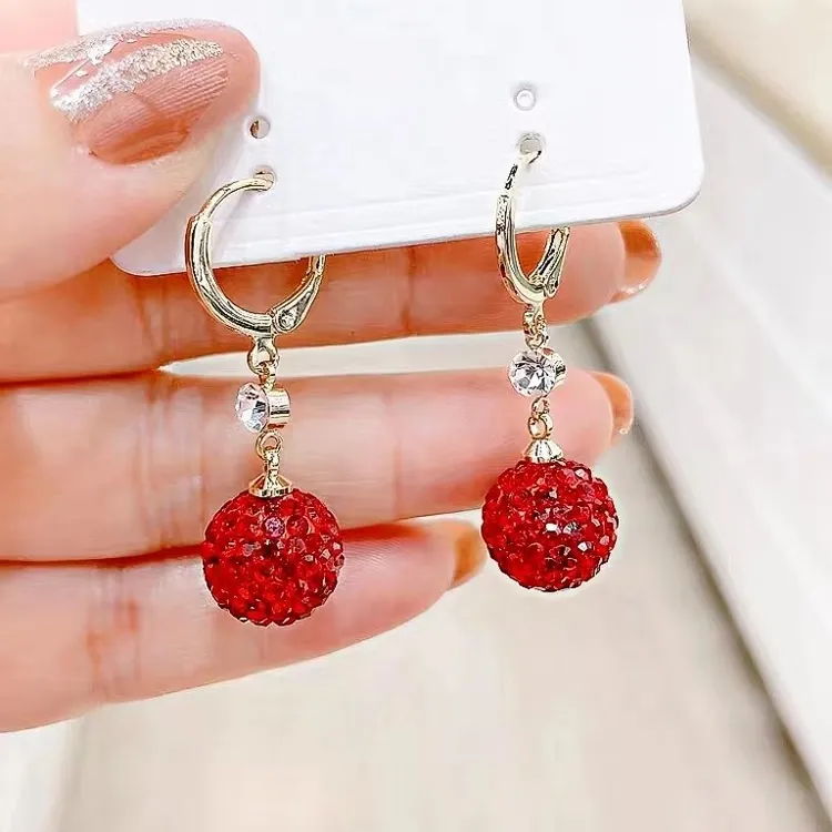 舒啸铜合金耳饰舒啸铜合金耳饰高贵新款百搭气质网红红耳扣21号