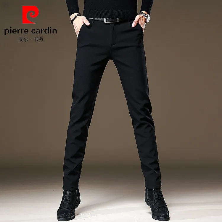 皮尔卡丹西裤男感垂感工装裤弹力衣服黑色休闲裤男男款休闲裤男款