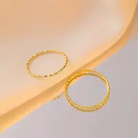 钛钢戒指 不掉色极细螺纹麻花满天星韩国冷淡风食指关节戒JZ017