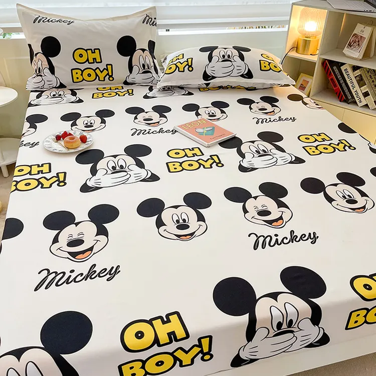 可爱风儿童床笠单件加厚防滑磨毛床单人床罩榻榻米防尘保护罩床垫