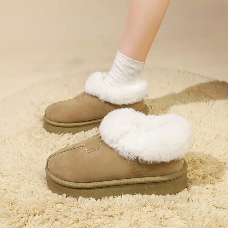 雪地靴女款爆款2024新款东北冬季时尚百搭小众保暖加厚增高防滑靴