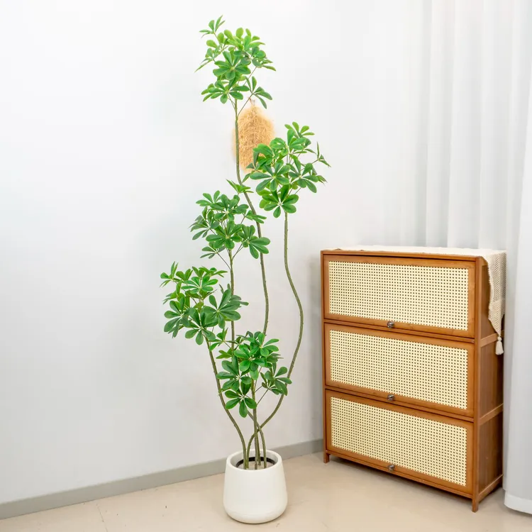 鸭脚木仿真绿植高端轻奢室内客厅仿生植物装饰落地大盆栽摆件假树