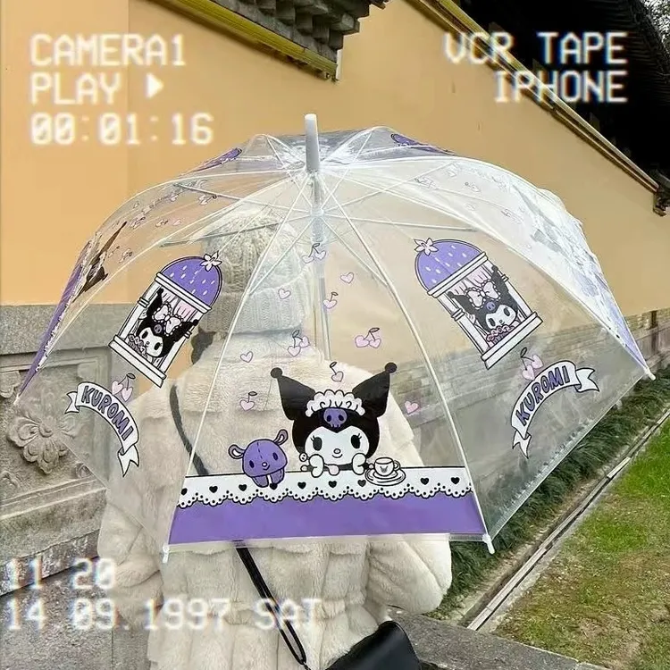 维尼熊三丽鸥儿童雨伞透明长柄星黛露女孩玲娜贝儿儿童女孩帕恰狗