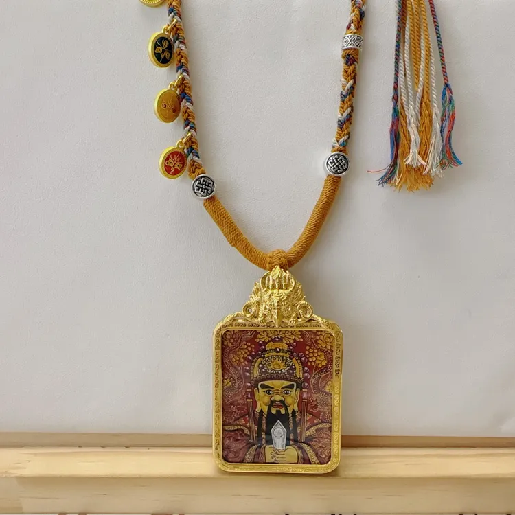 【泓钰斋】手绘唐卡  五爷 民族风 随身佩戴唐卡手工财神文化艺术