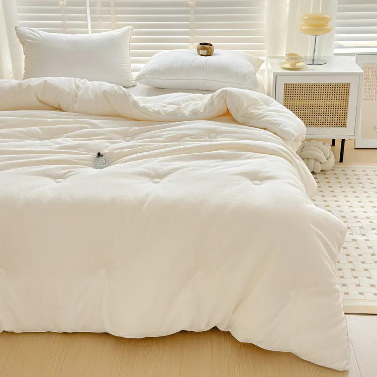 邮佳邮佳A类100%全棉华夫格【李官奇】大豆纤维填充子母被芯二合一