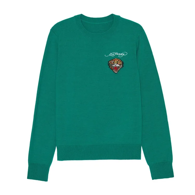 Ed Hardy/埃德哈迪经典虎头系列绵羊毛毛衣E1OWW049