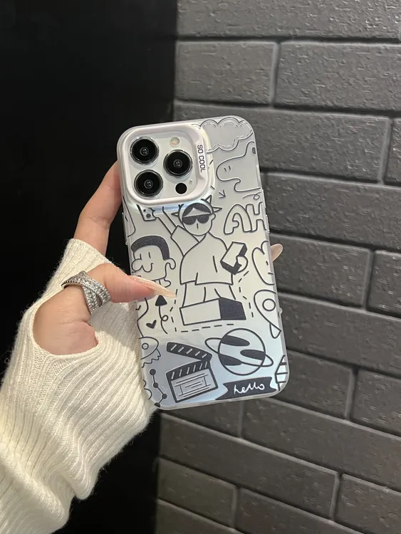 自由男神像适用苹果15华为oppo/vivo/小米手机壳防摔彩银14pm