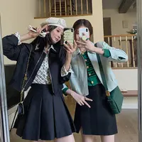 挺括|减龄  刺绣外套&手工压褶百褶裙MD222092-A/B